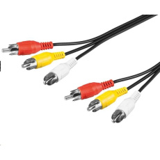 PremiumCord Kabel 3x CINCH-3x CINCH M/M 3m PremiumCord Kabel 3x CINCH-3x CINCH M/M 3m