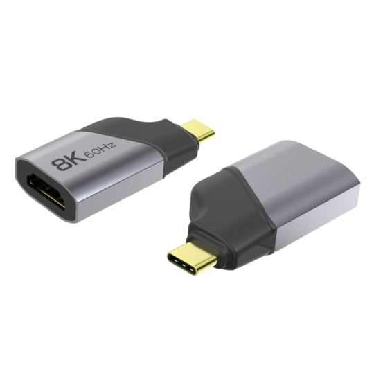 PREMIUMCORD Adaptér USB-C na HDMI rozlišení obrazu 8K@60Hz,4K@144Hz Aluminium
