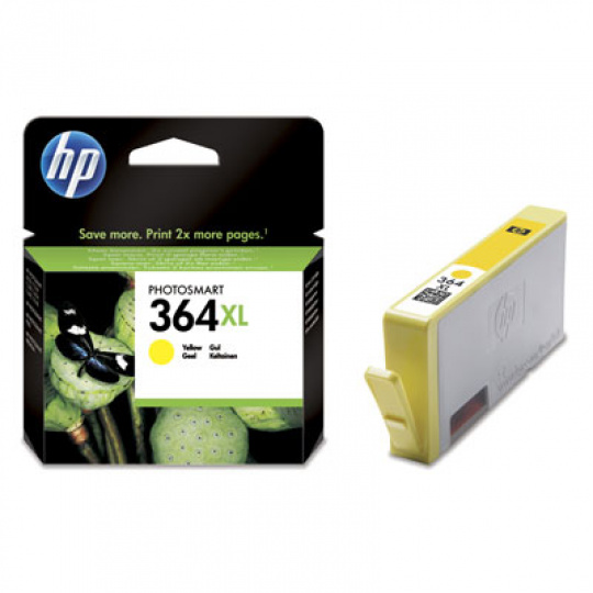 HP 364XL, Yellow Ink Cart, 6 ml, CB325EE (750 pages)