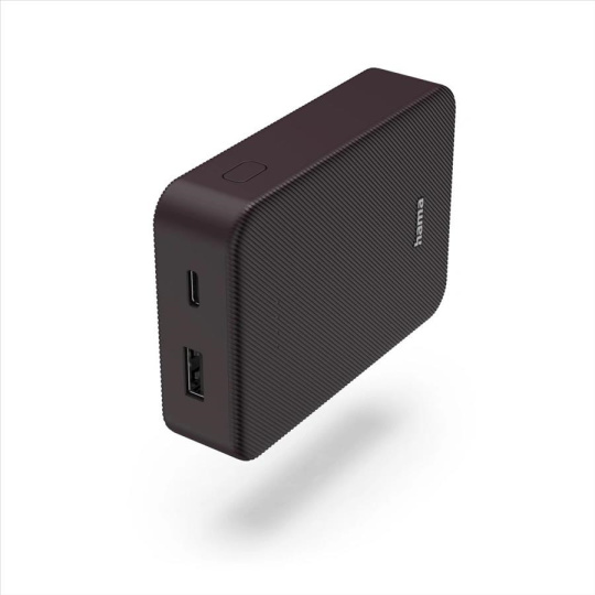 Hama Colour 10, powerbanka 10000 mAh, 3 A, výstup: USB-C, USB-A, slivková ( povidlová ) Hama Colour 10, powerbanka 10000 mAh, 3 A, výstup: USB-C, USB-A, slivková ( povidlová )