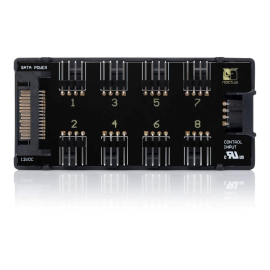 NOCTUA NA-FH1 Fan Hub, 8x 4-pin PWM, SATA napájení, černá