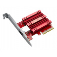 Sieťový adaptér ASUS XG-C100C v2 10GBase-T PCIe so spätnou kompatibilitou 5/2,5/1G a 100 Mb/s; port RJ45 a integrovaný QoS