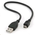 Kábel USB GEMBIRD 2.0 A-Mini B (5pin) 30 cm na externé pevné disky (ADATA, WD, ...)