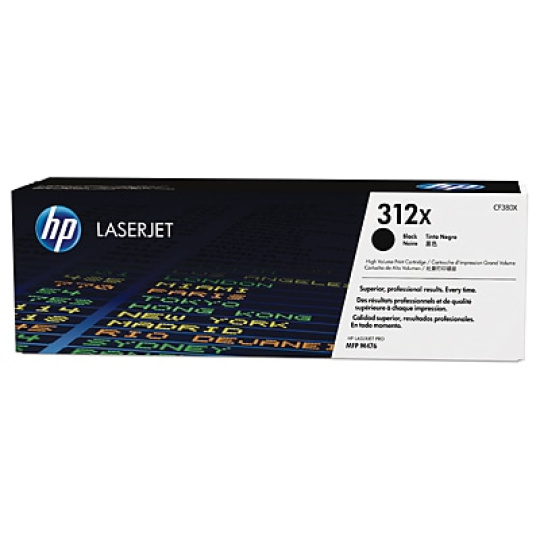 HP 312X Black LJ Toner Cart, CF380X (4,400 pages)