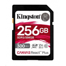 Kingston 256GB Canvas React Plus SDXC UHS-II 300R/260W U3 V90 pre Full HD/4K/8K