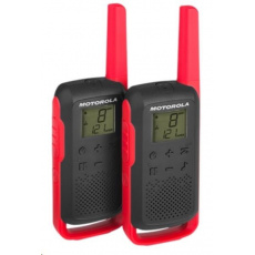 Motorola vysílačka TLKR T62 (2 ks, dosah až 8 km), červená Motorola vysílačka TLKR T62 (2 ks, dosah až 8 km), červená