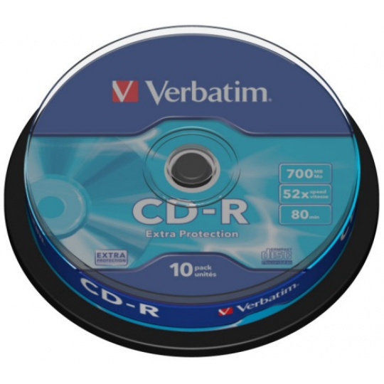 VERBATIM CD-R(10-Pack)Spindle/EP/DL/52x/700MB