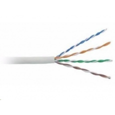 BAZAR- UTP kabel LYNX, Cat5E, drát, PVC, Dca, šedý, 305m - POŠKOZENÝ OBAL