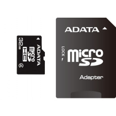 ADATA MicroSDHC karta 32GB Class 4 + SD adaptér ADATA MicroSDHC karta 32GB Class 4 + SD adaptér