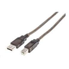 Kábel MANHATTAN USB-A na USB-B, 15 m, čierny Kábel MANHATTAN USB-A na USB-B, 15 m, čierny