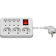 BAZAR - PREMIUMCORD Prodlužovací přívod 230V 1,5m 3+4 zásuvky+vypínač - Poškozený obal (Komplet)
