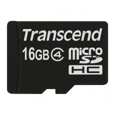 TRANSCEND MicroSDHC karta 16GB Class 4, bez adaptéru TRANSCEND MicroSDHC karta 16GB Class 4, bez adaptéru