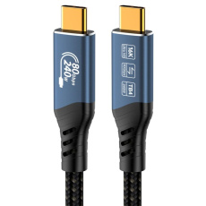 PREMIUMCORD Kabel USB4™ Version2.0 80Gbps 16K@60Hz 240W Thunderbolt 3 a 4 kabel 1m PREMIUMCORD Kabel USB4™ Version2.0 80Gbps 16K@60Hz 240W Thunderbolt 3 a 4 kabel 1m