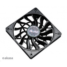 Ventilátor AKASA Slimfan, 120 x 15 mm, klzné ložisko, pre systémy HTPC, PWM 4pin