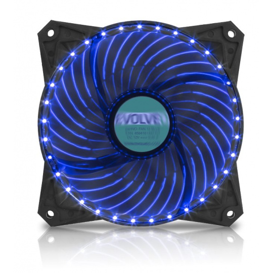 EVOLVEO 12L2BL, ventilátor 120mm, 33 LED, modrý, 3pin