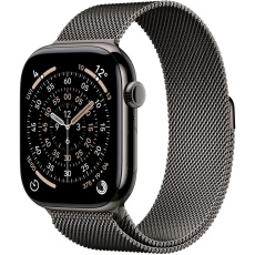 Apple Watch Series 11 GPS + Cellular 46mm Slate Titanium Case with Slate Milanese Loop - S/M