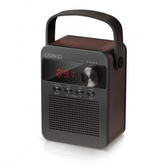 CARNEO F90 FM rádio, bluetooth reproduktor, black/wood CARNEO F90 FM rádio, bluetooth reproduktor, black/wood