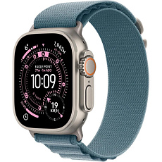 Apple Watch Ultra 3 GPS + Cellular 49mm Natural Titanium Case with Light Blue Alpine Loop - Medium Apple Watch Ultra 3 GPS + Cellular 49mm Natural Titanium Case with Light Blue Alpine Loop - Medium