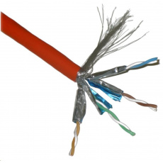 FTP TWIN kabel PlanetElite, Cat6A, drát, 4pár LS0H, Dca, oranžový, 100m FTP TWIN kabel PlanetElite, Cat6A, drát, 4pár LS0H, Dca, oranžový, 100m
