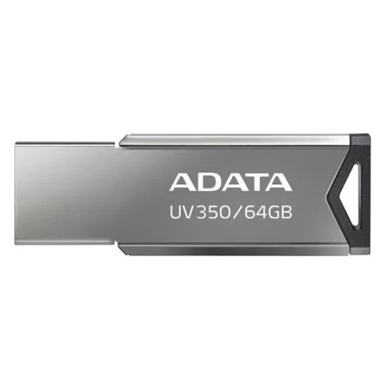ADATA Flash Disk 64GB UV350, USB 3.2 , sivá metalíza
