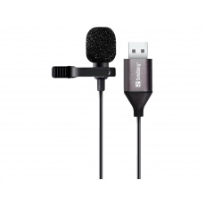 Sandberg klipový mikrofon, USB, černá Sandberg klipový mikrofon, USB, černá