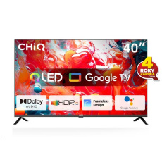 CHiQ L40QH7G TV 40", QLED, Full HD, Google TV, Frameless, Dolby Audio, dbx-tv, HDR 10