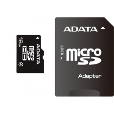 ADATA MicroSDHC karta 16GB Class 4 + SD adaptér ADATA MicroSDHC karta 16GB Class 4 + SD adaptér