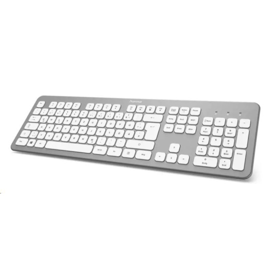 Hama bezdrátová klávesnice KW-700, stříbrná/bílá Hama bezdrátová klávesnice KW-700, stříbrná/bílá