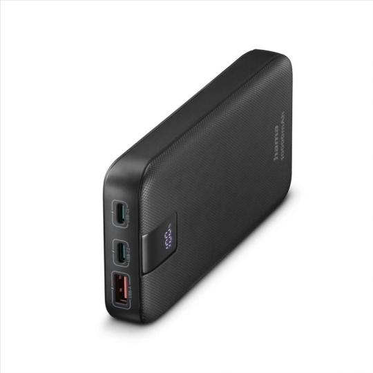 Hama PD 10 powerbanka, 10000 mAh, PD, Qualcomm, 3 výstupy: 2x USB-C, 1x USB-A, LED displej Hama PD 10 powerbanka, 10000 mAh, PD, Qualcomm, 3 výstupy: 2x USB-C, 1x USB-A, LED displej