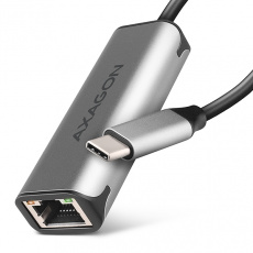 AXAGON ADE-25RC USB-C 3.2 Gen 1 - 2.5 Gigabit Ethernet sieťová karta, Realtek 8156, auto install, sivá